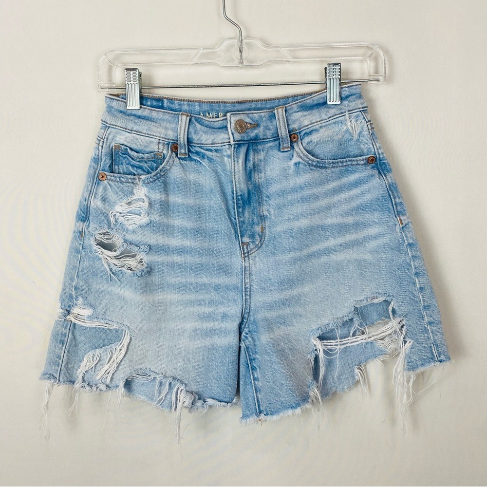 American Eagle Distressed Baggy‎ Mom Shorts Size 0